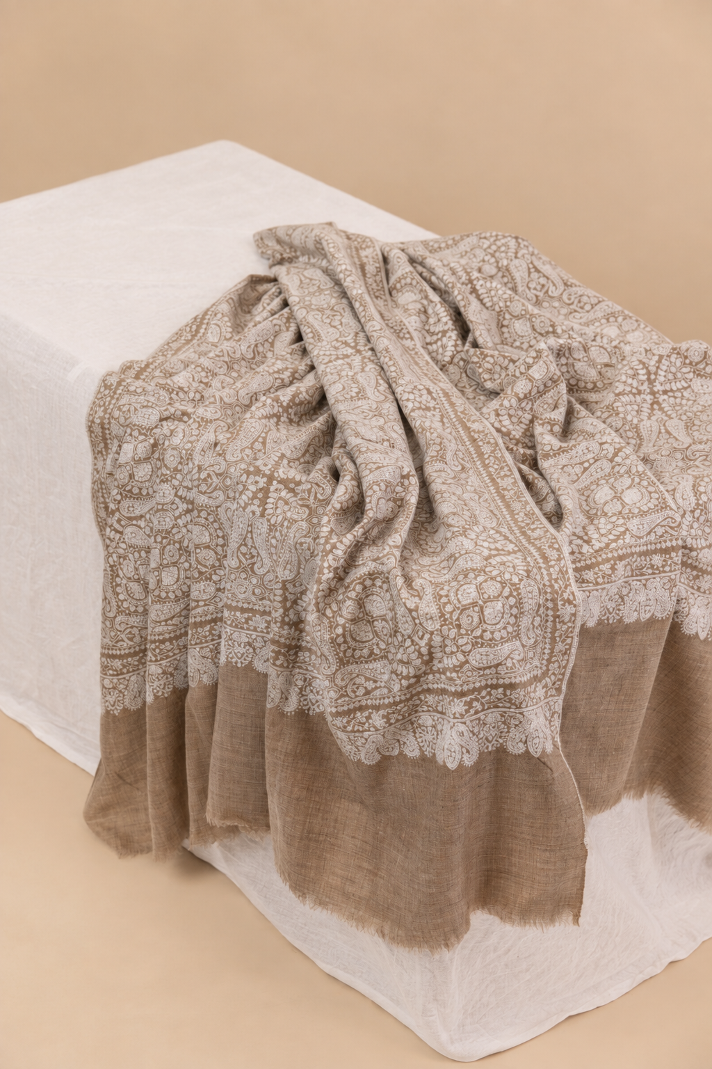 Chestnut Jamawar Shawl