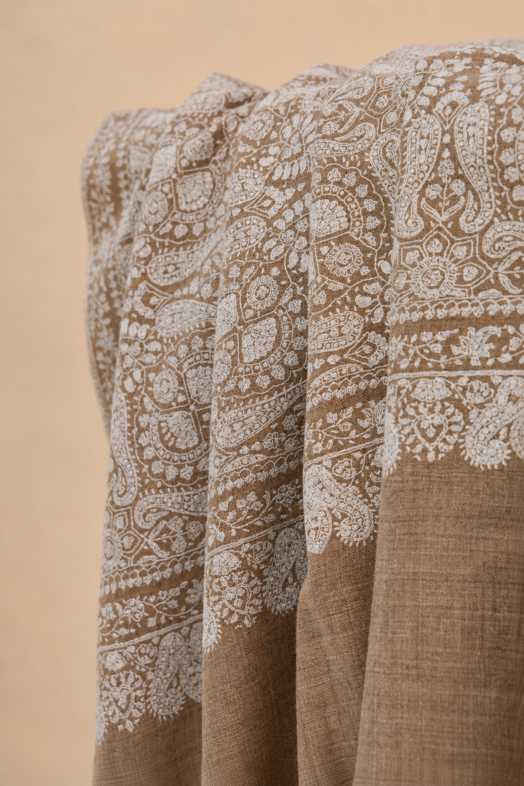 Chestnut Jamawar Shawl