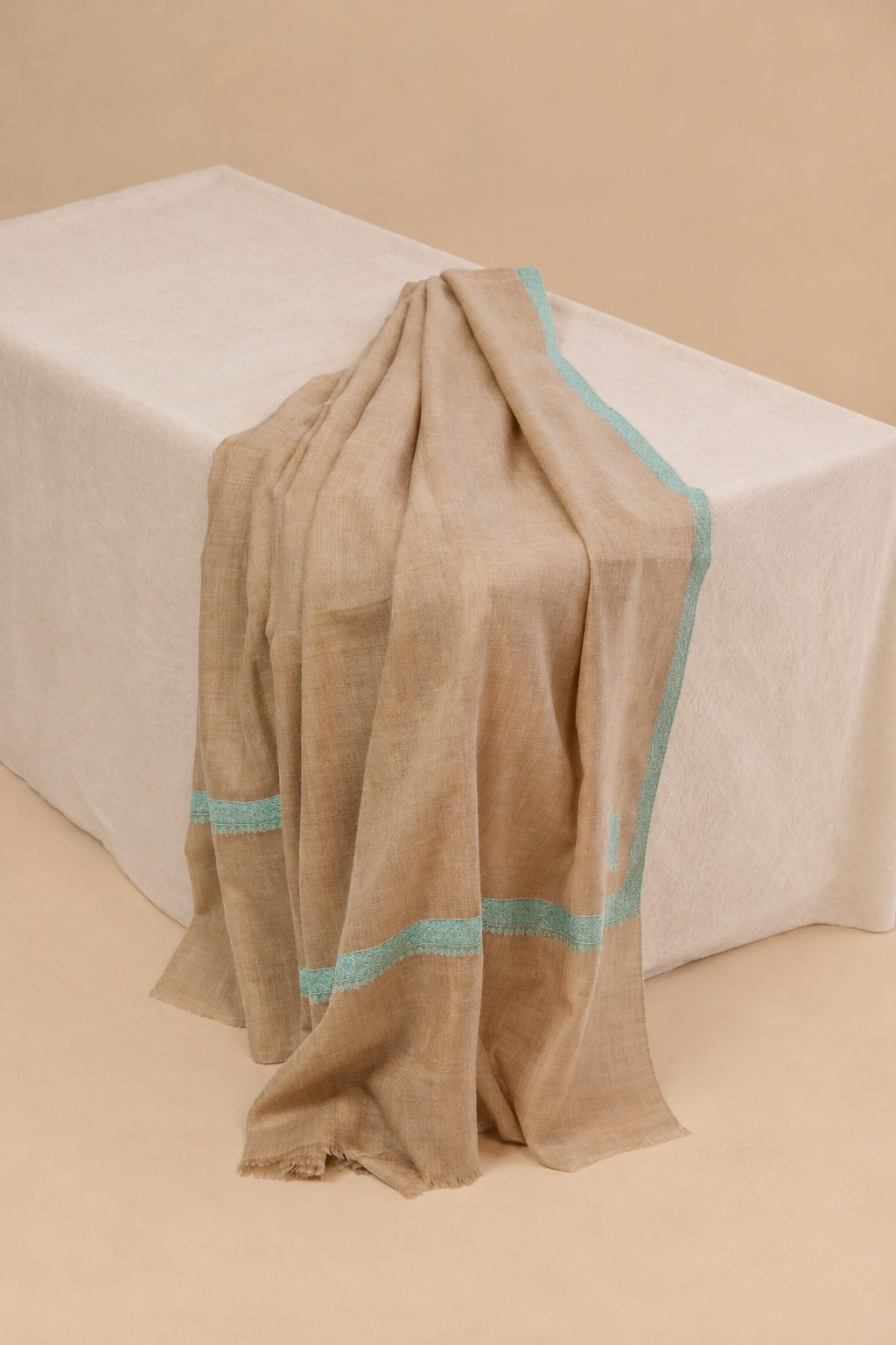 Turquoise Hashidar Shawl