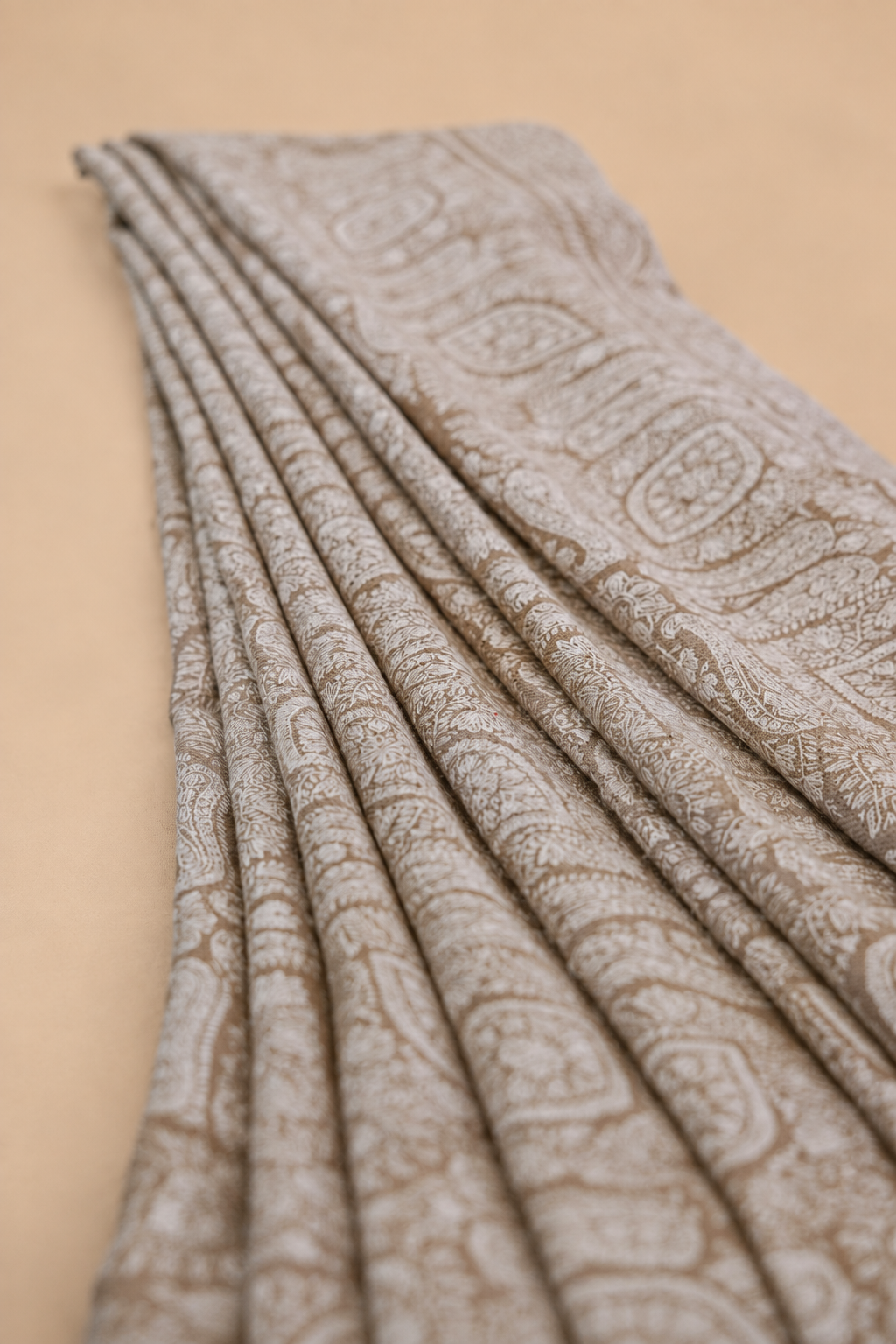 Chestnut Jamawar silk embroidered Shawl