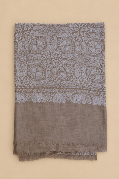 Chestnut Jamawar Shawl