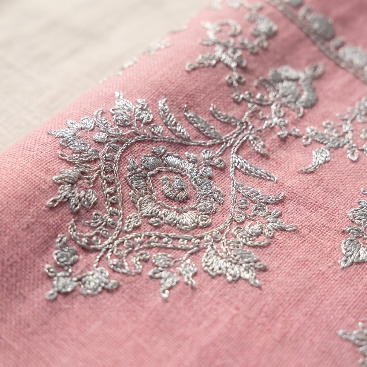 Azure Paldar Silk embroidered Stole